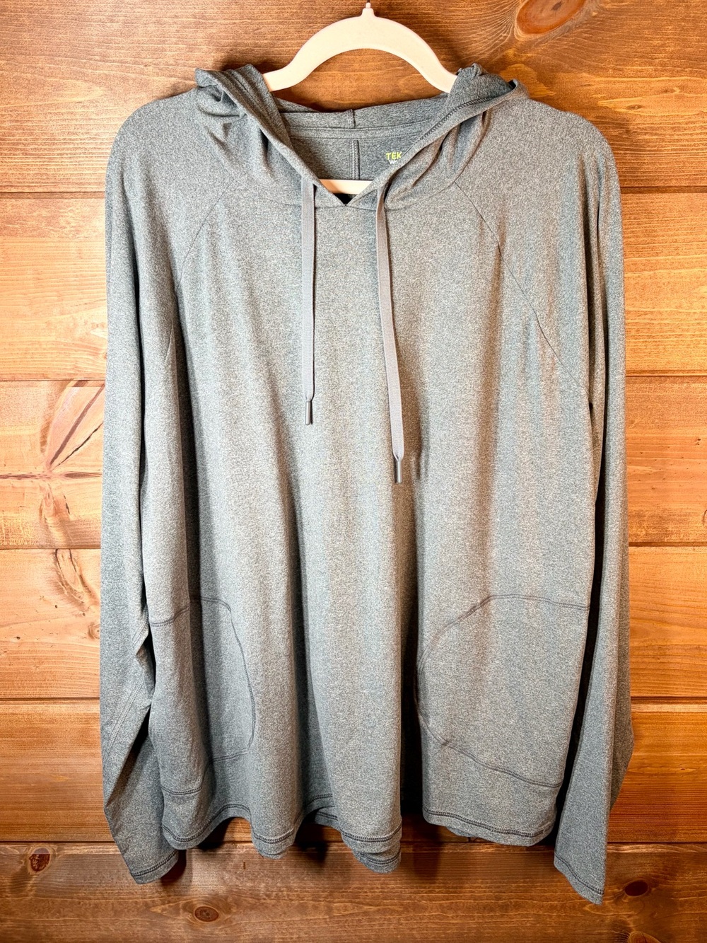 tek gear Women's Heather Gray Pullover Lightweight Active Hoodie Size 2X 💕🩶